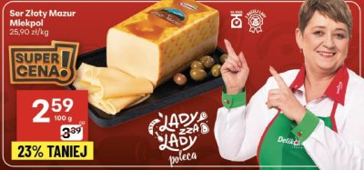 Ser Złoty Mazur Mlekpol promocja w Delikatesy Centrum