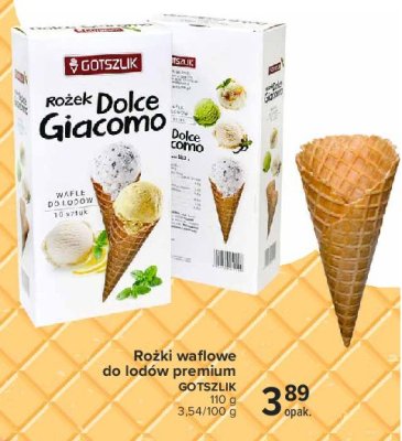 Wafle do lodów rożek premium Gotszlik promocja