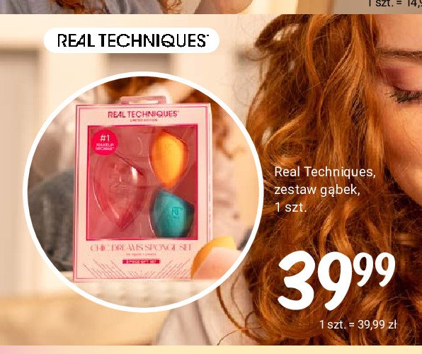 Zestaw gąbek do makijażu Real techniques promocja w Rossmann