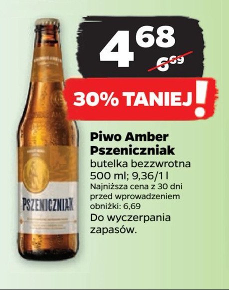 Piwo Amber pszeniczniak promocja w Netto