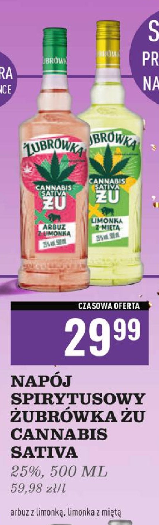 Wódka Żubrówka arbuz z limonką promocja