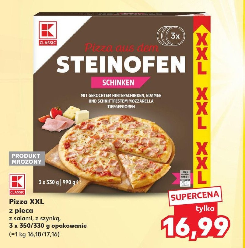 Pizza z pieca z szynką K-classic promocja