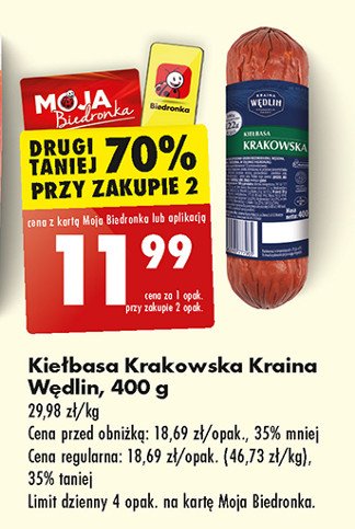 Kiełbasa krakowska Kraina wędlin promocja