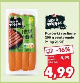 Roślinne parówki K-take it veggie promocja