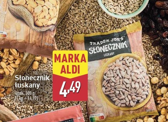 Słonecznik łuskany Trader joe's promocja w Aldi