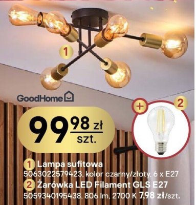Żarówka LED Filament GLS E27 5059340195138 806 lm, 2700 K promocja w Castorama
