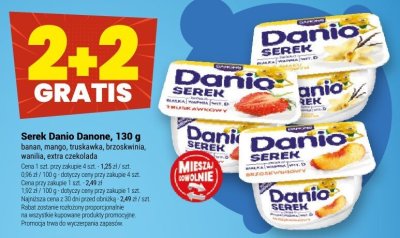 Serek Danio Danone, 130 g różne smaki promocja w Twój Market