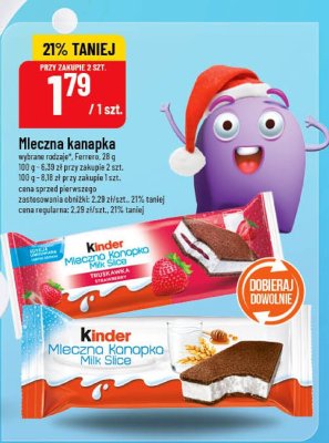 Mleczna kanapka Kinder Milk Slice promocja w POLOmarket