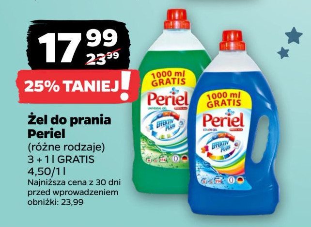 Żel do prania color PERIEL promocja