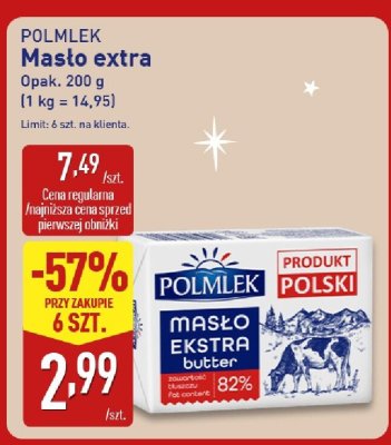 Masło ekstra Polmlek promocja w Aldi
