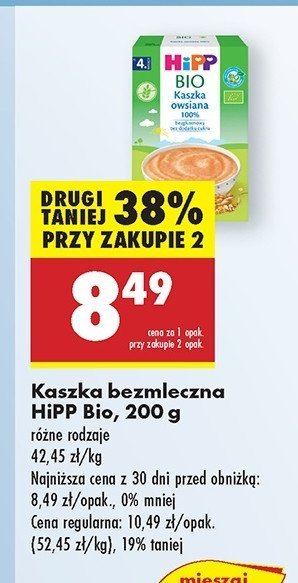 Kaszka owsiana Hipp bio promocja w Biedronka