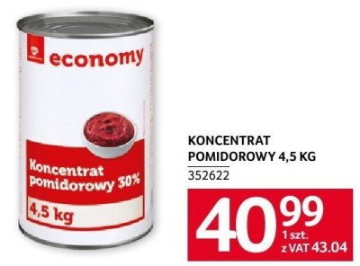 Koncentrat pomidorowy 4,5 kg economy promocja w Selgros