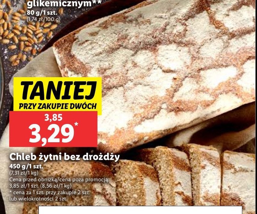 Chleb żytni bez drożdży promocja