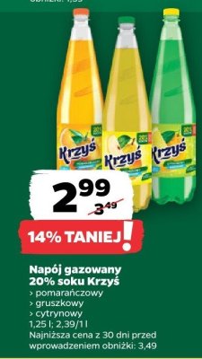 Napój gazowany 20% soku - gruszkowy promocja w Netto