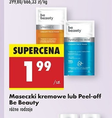 Maseczka do twarzy hyaluronic acid Be beauty Be beauty care promocja