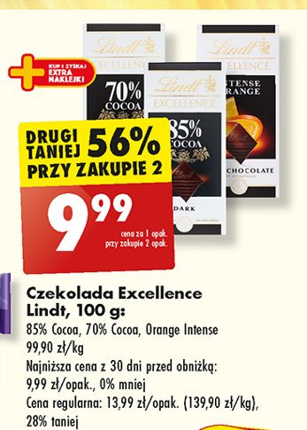 Czekolada 85 % cacao Lindt excellence promocja