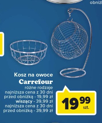 Koszyk na owoce w kszta艂cie kuli Carrefour promocja