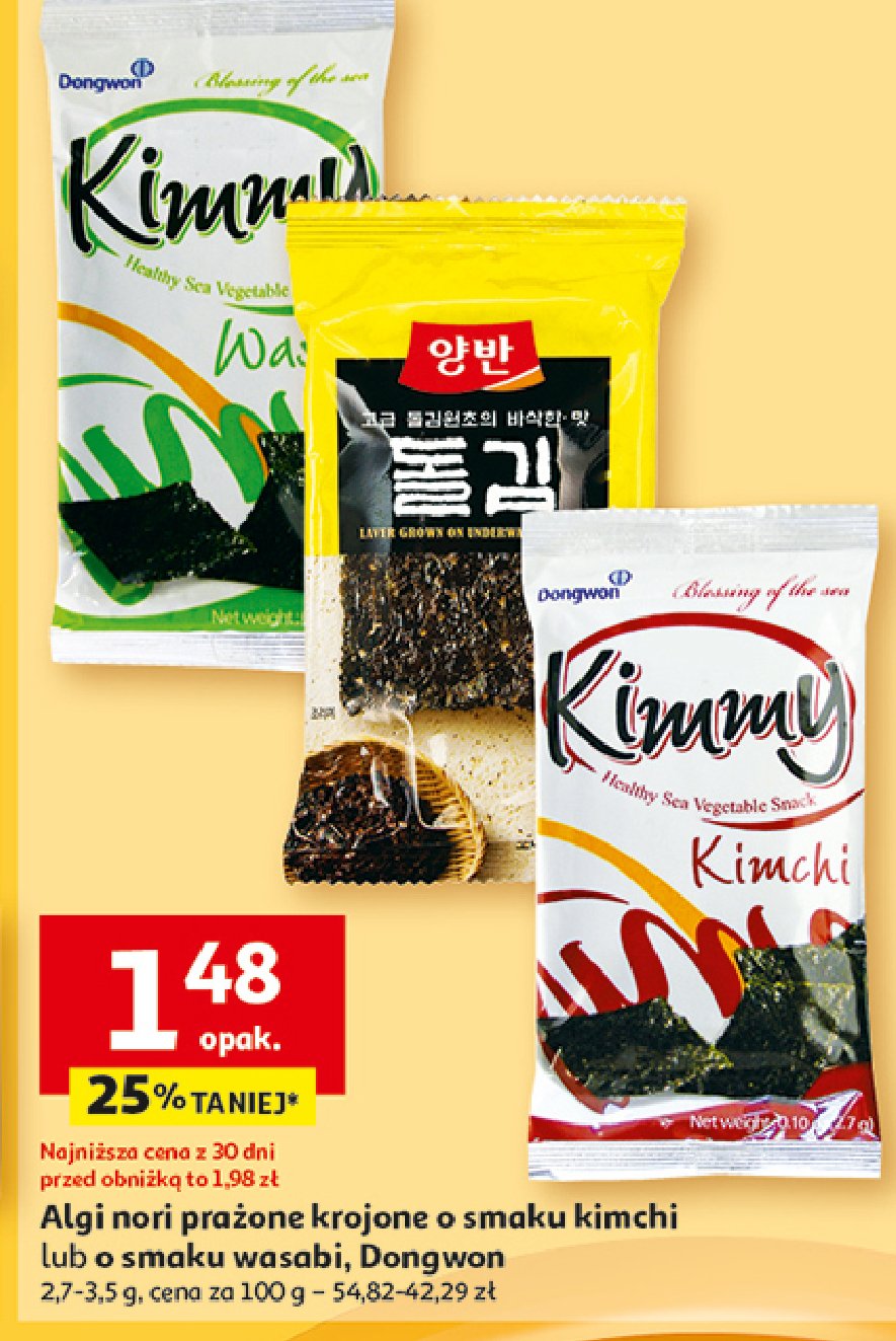 Algi nori o smaku wasabi Dongwon promocja