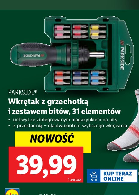 Zestaw miniwkrętaków z grzechotką Parkside promocja w Lidl