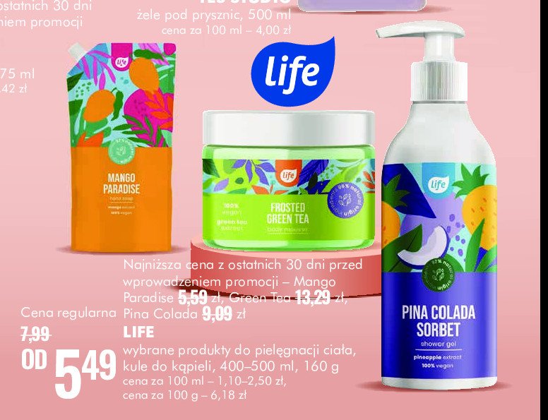 Mydło w płynie mango paradise Life (super-pharm) promocja w Super-Pharm