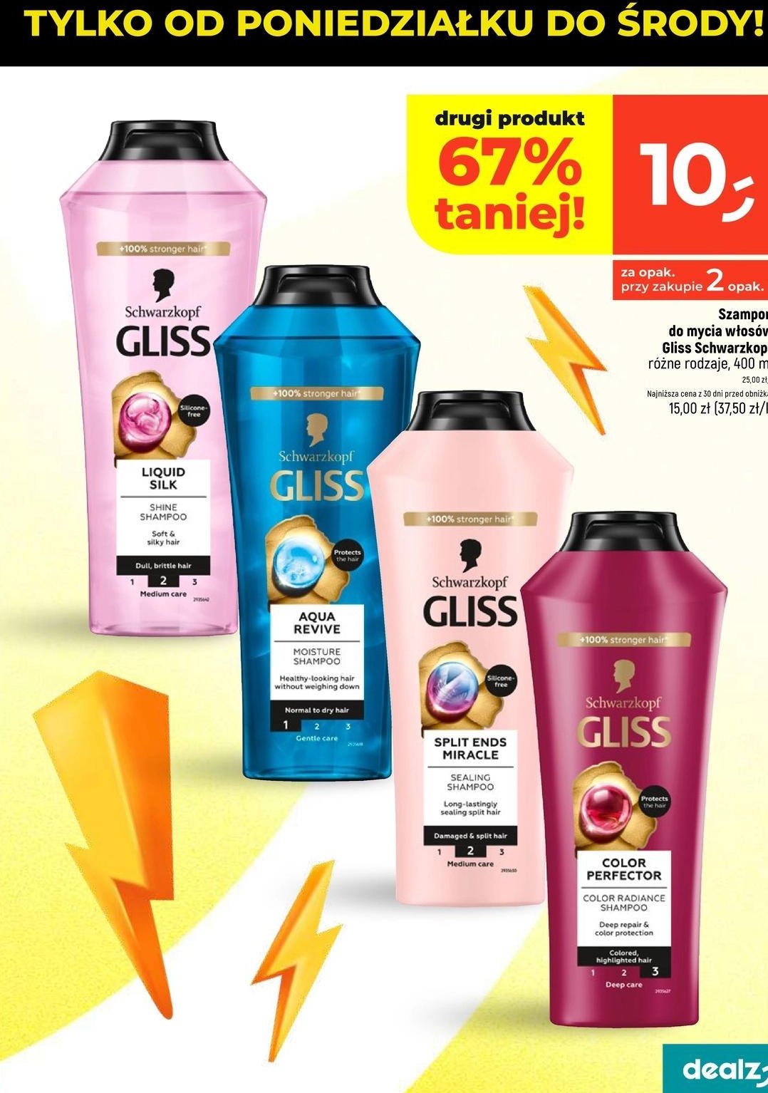 Szampon do włosów GLISS KUR AQUA REVIVE promocja