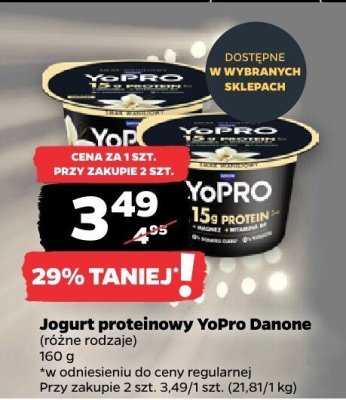 Jogurt proteinowy YoPro (różne rodzaje) promocja w Netto