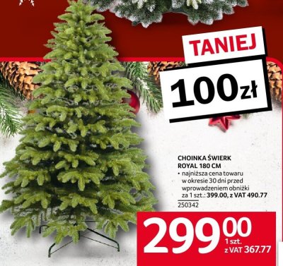 Choinka świerk Royal 180 cm promocja w Selgros