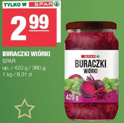 Buraczki wiórki SPAR promocja w SPAR