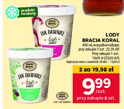 Lody miętowe z czekoladą Bracia koral lody jak dawniej promocja