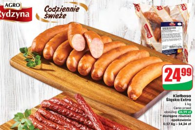 Kiełbasa Śląska Extra promocja w Dino