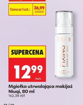 Mgiełka utrwalająca makijaż Niuqi, 80 ml promocja w Biedronka