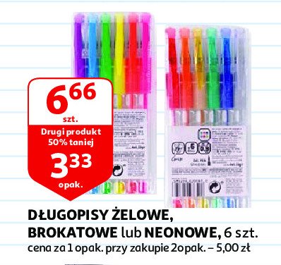Długopisy żelowe brokatowe promocja