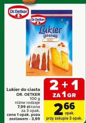 Lukier do ciasta DR. OETKER promocja w Carrefour
