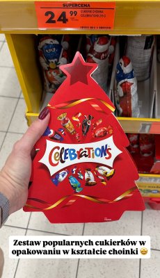 Cukierki Celebrations choinka promocja w Biedronka