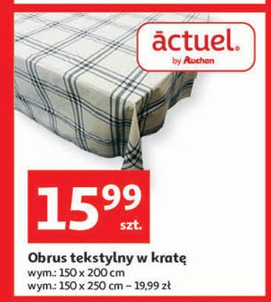 Obrus w krat臋 150 x 200 cm Actuel promocja