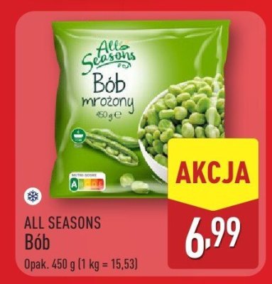 Bób mrożony All Seasons promocja w Aldi
