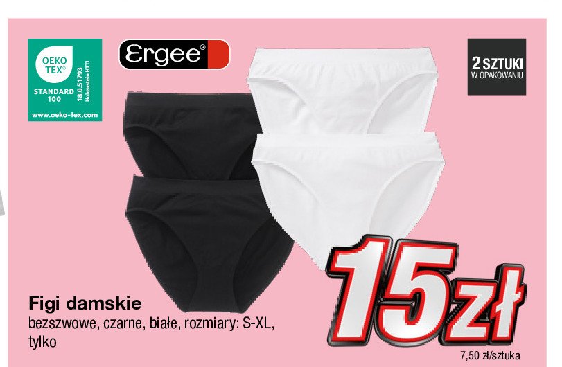 Figi damskie s-xl Ergee promocja