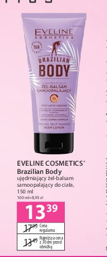 Ujędrniający żel-balsam samoopalający Eveline brazilian body promocja