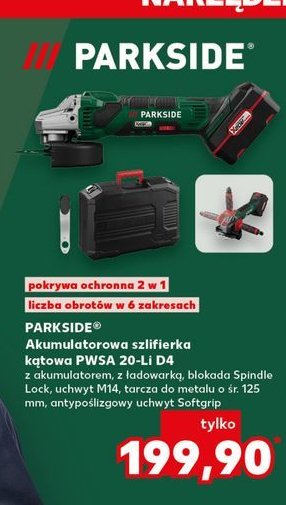 Szlifierka kątowa pwsa 20-li d4 Parkside promocja w Kaufland