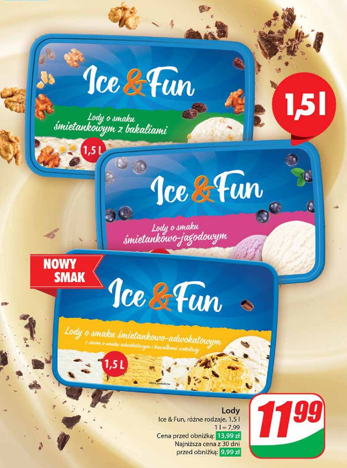 Lody śmietankowo-adwokatowe Koral ice&fun promocja