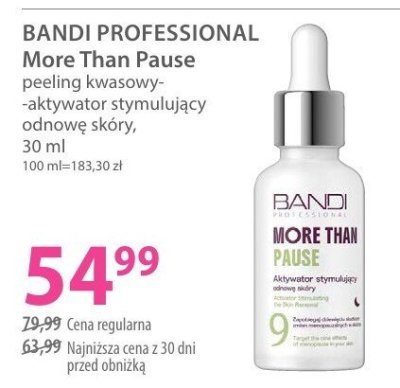 Peeling BANDI PROFESSIONAL More Than Pause peeling kwasowy-aktywator stymulujący odnowę skóry promocja w Hebe