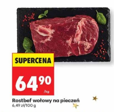 Rostbef wołowy na pieczeń promocja w Biedronka