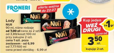 Lody dark chocolate nordic berry Nuii promocja