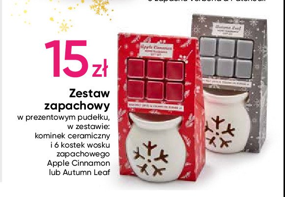 Zestaw zapachowy kominek ceramiczny + wosk apple cinnamon promocja