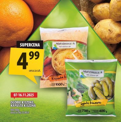 Ogórki kiszone kapusta kiszona promocja w Arhelan