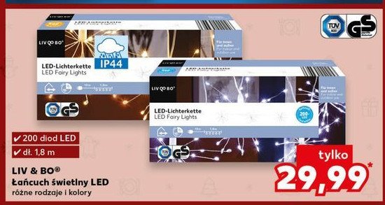 Łańcuch świetlny 200 led Liv & bo promocja