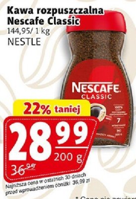 Kawa rozpuszczalna Nescafe Classic promocja w Prim Market