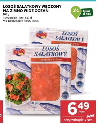 Łosoś sałatkowy wędzony na zimno Wide Ocean promocja w Stokrotka