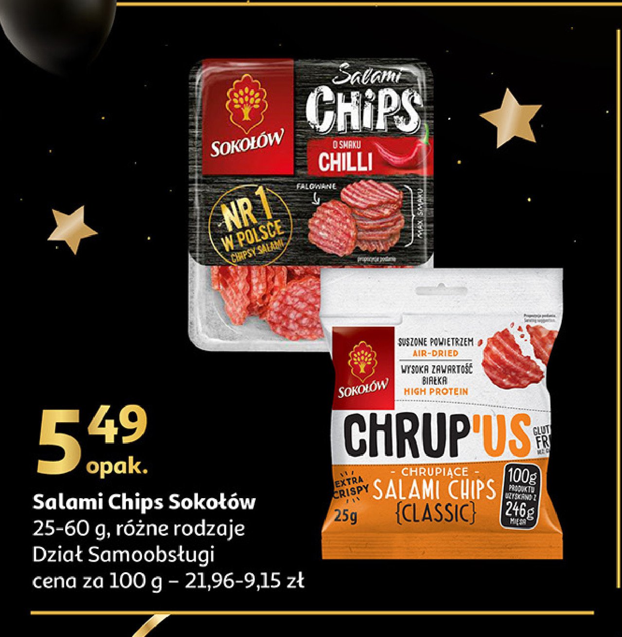 Salami chips chilli Sokołów promocja