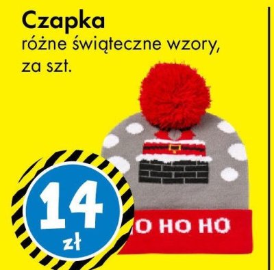 Czapka różne świąteczne wzory promocja w Tedi